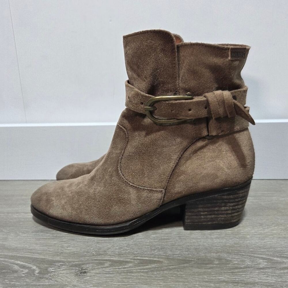Pikolinos Baqueira Brown Leather Buckle Ankle Boots Size 38 US 8